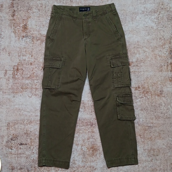 Abecrombie & Fitch LooseMilitary Green Cargo Pocket Pants Mens Sz 30